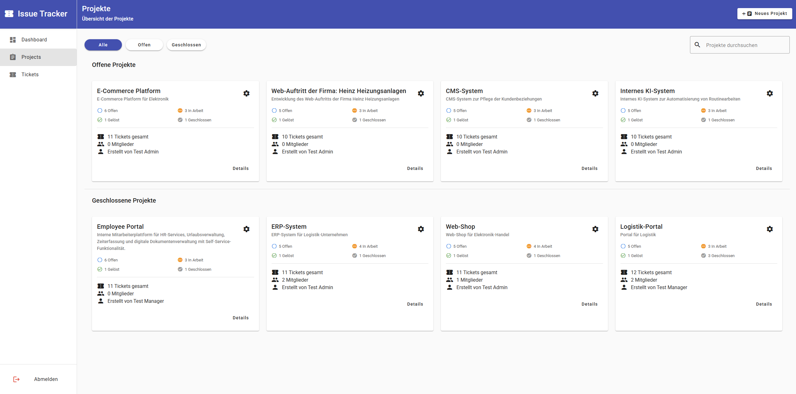 Projects Overview